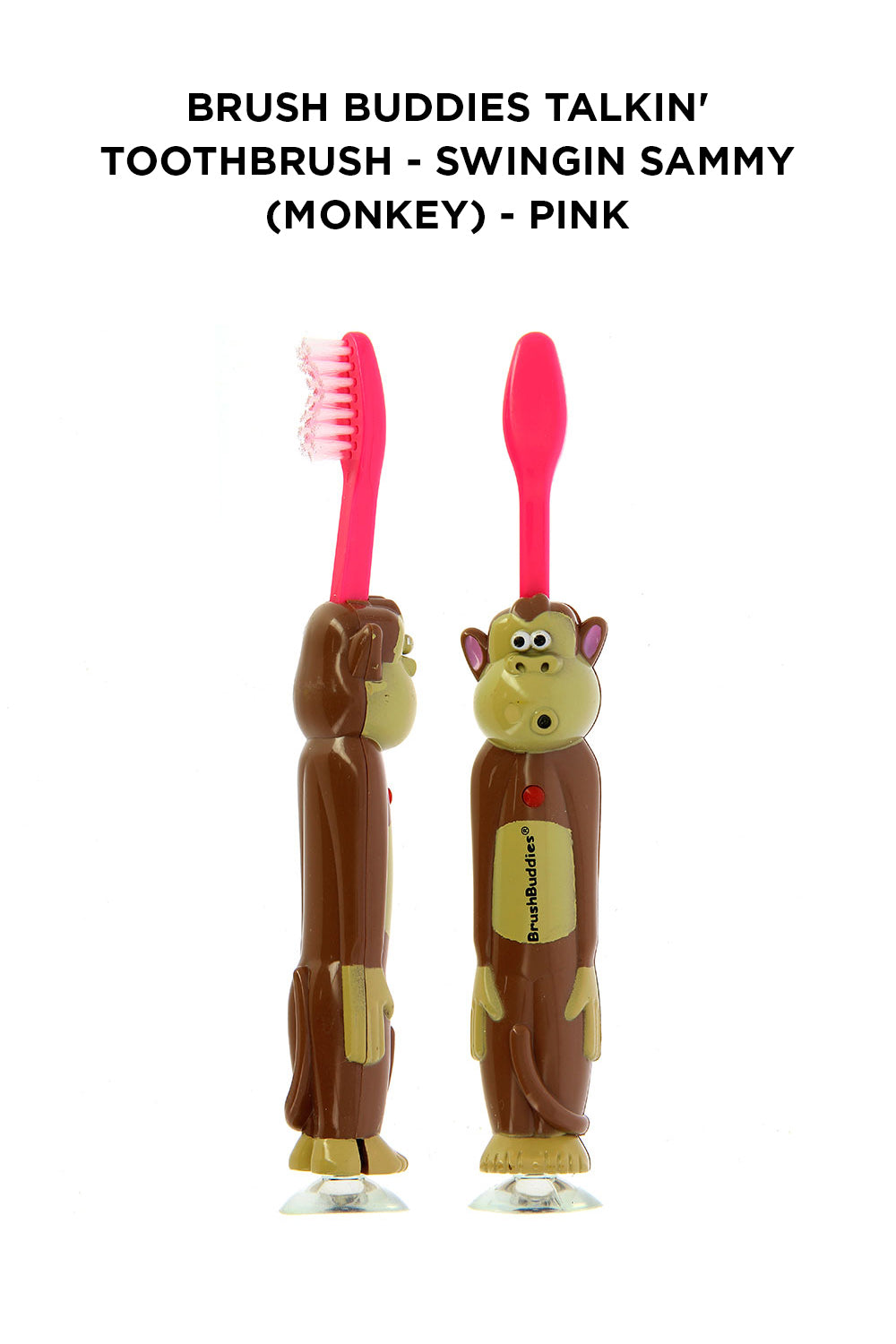 Brush Buddies Talkin' Toothbrush - Swingin Sammy (Monkey) -Pink