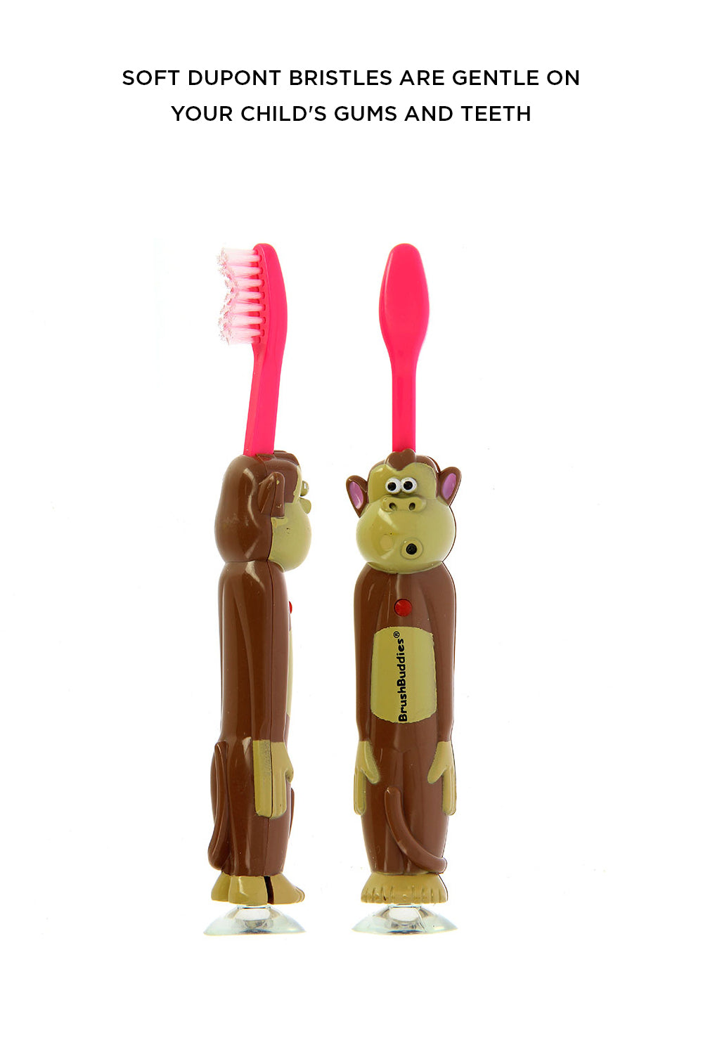 Brush Buddies Talkin' Toothbrush - Swingin Sammy (Monkey) -Pink