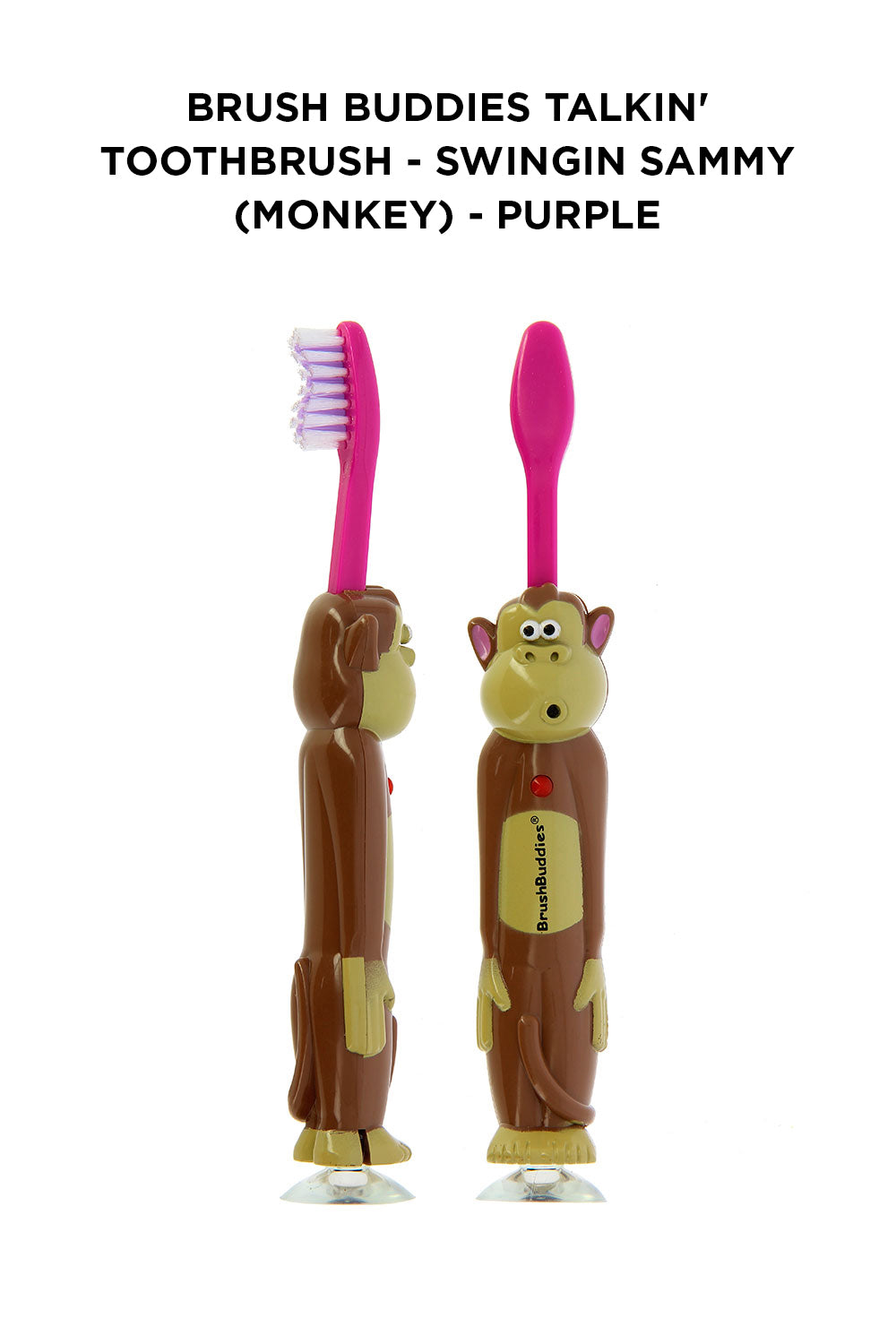 Brush Buddies Talkin' Toothbrush - Swingin Sammy (Monkey) -Dark Pink