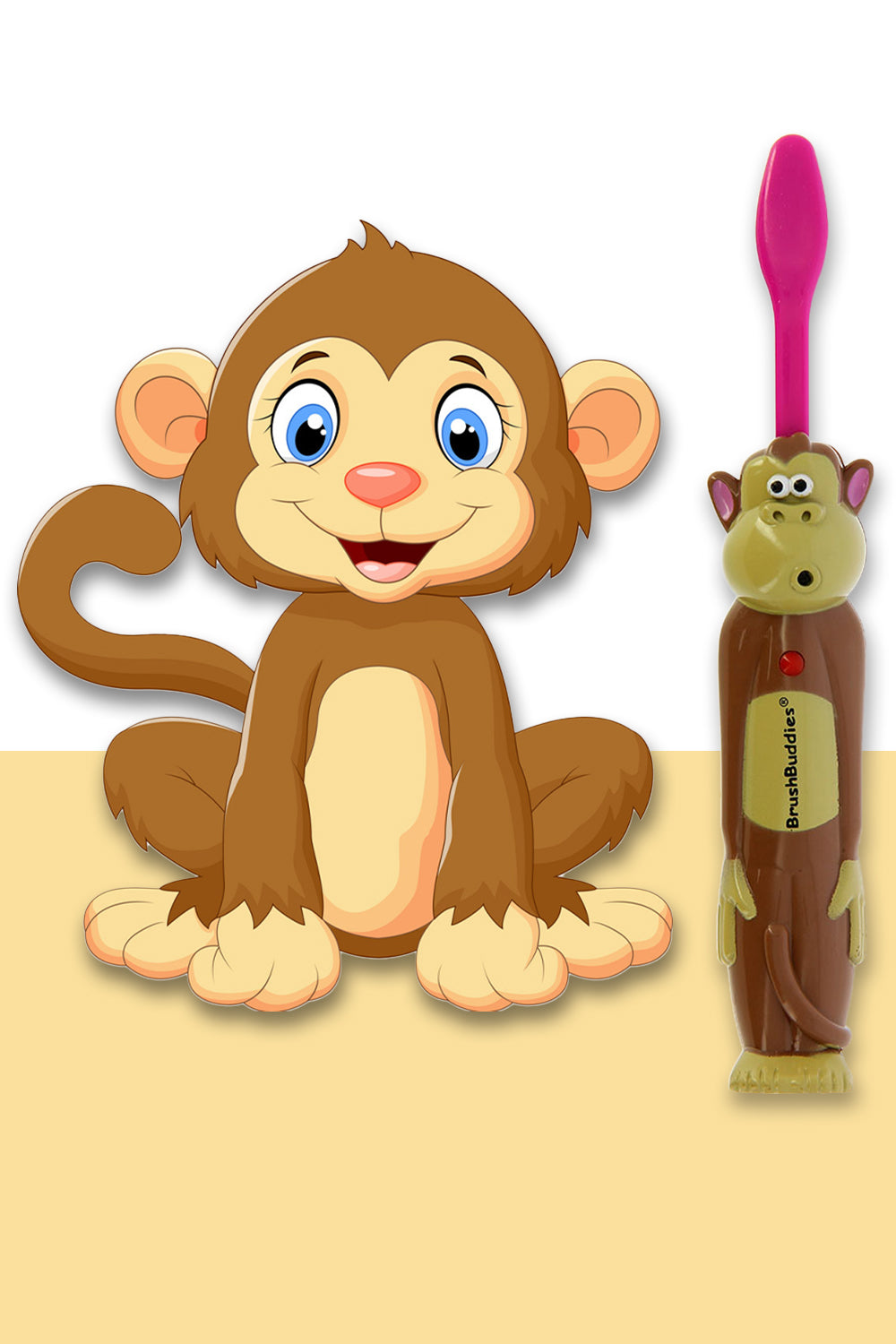 Brush Buddies Talkin' Toothbrush - Swingin Sammy (Monkey) -Dark Pink