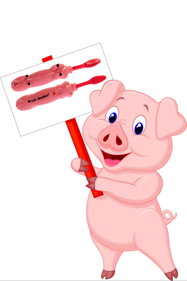 Brush Buddies Talkin Priscilla Piggles (Pig)Toothbrush- Red